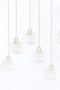 Light&living Hanglamp 10L 120x19x14 cm BISHO glas helder+crème