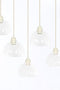 Light&living Hanglamp 10L 120x19x14 cm BISHO glas helder+crème