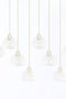 Light&living Hanglamp 10L 120x19x14 cm BISHO glas helder+crème
