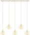 Light&living Hanglamp 5L 104x19x14 cm BISHO glas helder+crème