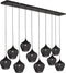 Light & Living Hanglamp Alvaro - Zwart - 120x25x29,5cm - 10L - Modern - Hanglampen Eetkamer, Slaapkamer, Woonkamer