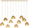 Light & Living Hanglamp Bisho - 10-Lamps - Bruin