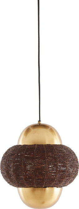 Light & Living Hanglamp Cetara - Kralen - 26cm - Donkerbruin/Brons