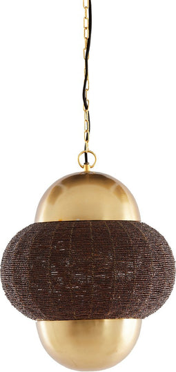 Light & Living Hanglamp Cetara - Kralen - 33cm - Donkerbruin/Brons
