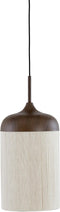 Light & Living Hanglamp Dania - Bruin/Crème - Ø22cm - Modern - Hanglampen Eetkamer, Slaapkamer, Woonkamer