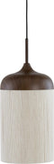 Light & Living Hanglamp Dania - Bruin/Crème - Ø27.5x52cm - Modern - Hanglampen Eetkamer, Slaapkamer, Woonkamer