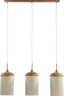Light & Living Hanglamp Dania - Houtlook en touw - 3-lamps