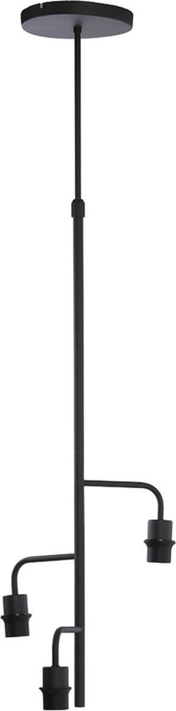 Light & Living Hanglamp Edisa - 3-lamps - Mat Zwart