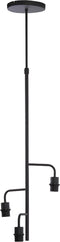 Light & Living Hanglamp Edisa - 3-lamps - Mat Zwart