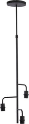 Light & Living Hanglamp Edisa - 3-lamps - Mat Zwart