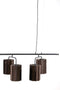 Light & Living Hanglamp Edisa - 6-Lamps - Donkerbruin