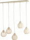 Light & Living Hanglamp Elati - 5-lamps - Zand