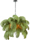 Light & Living Hanglamp Feather - Groen - Ø80cm - Landelijk - Hanglampen Eetkamer, Slaapkamer, Woonkamer