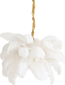 Light & Living Hanglamp Feather - Wit - Ø80cm - Landelijk - Hanglampen Eetkamer, Slaapkamer, Woonkamer