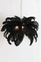 Light & Living Hanglamp Feather - Zwart - Ø80cm - Landelijk - Hanglampen Eetkamer, Slaapkamer, Woonkamer