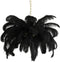 Light & Living Hanglamp Feather - Zwart - Ø80cm - Landelijk - Hanglampen Eetkamer, Slaapkamer, Woonkamer