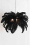 Light & Living Hanglamp Feather - Zwart - Ø80cm - Landelijk - Hanglampen Eetkamer, Slaapkamer, Woonkamer