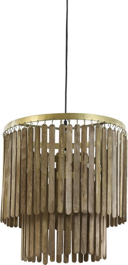 Light & Living Hanglamp Gularo - Bruin - Ø45cm - Landelijk - Hanglampen Eetkamer, Slaapkamer, Woonkamer