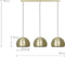 Light & Living Hanglamp Jaicey - Goud - 120x33x25cm - 3L - Modern - Hanglampen Eetkamer, Slaapkamer, Woonkamer