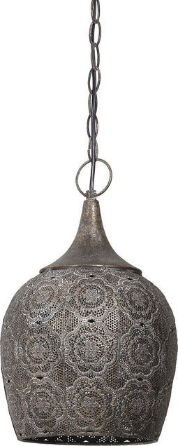Light & Living Hanglamp Kadiri - Grijs - Ø23,5cm - Oosters - Hanglampen Eetkamer, Slaapkamer, Woonkamer