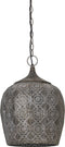 Light & Living Hanglamp Kadiri - Grijs - Ø31,5cm - Oosters - Hanglampen Eetkamer, Slaapkamer, Woonkamer