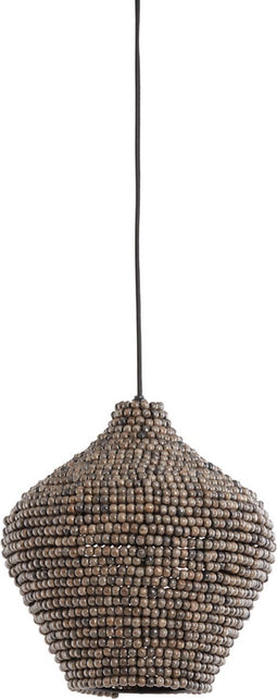 Light & Living Hanglamp Kalenga - Kralen - 28cm - Bruin/Grijs