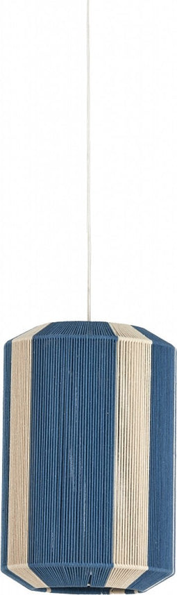 Light & Living Hanglamp Kozana - 30cm - Blauw/Crème