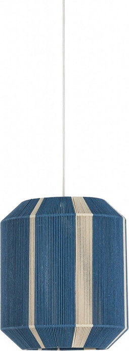 Light & Living Hanglamp Kozana - 36cm - Blauw/Crème