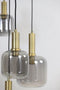 Light & Living Hanglamp Lekar - 9-Lamps - Antiek Brons/Smoke
