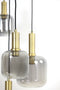 Light & Living Hanglamp Lekar - 9-Lamps - Antiek Brons/Smoke