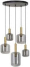 Light & Living Hanglamp Lekar - Antiek Brons - 5L Ø66cm - Modern - Hanglampen Eetkamer, Slaapkamer, Woonkamer