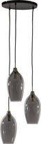 Light & Living Hanglamp Lukaro - 3-lamps - Smoke/Antiek Brons