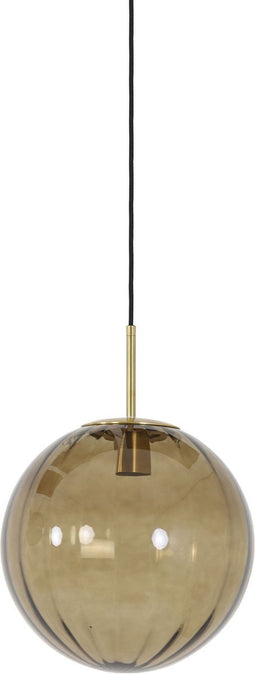 Light & Living Hanglamp Magdala - Bruin Glas - Ø30cm - Modern - Hanglampen Eetkamer, Slaapkamer, Woonkamer