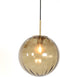 Light & Living Hanglamp Magdala - Bruin Glas - Ø30cm - Modern - Hanglampen Eetkamer, Slaapkamer, Woonkamer