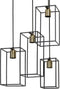 Light & Living Hanglamp Marley - Zwart - 35x32x57cm - 4L - Luxe - Hanglampen Eetkamer, Slaapkamer, Woonkamer