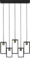Light & Living Hanglamp Marley - Zwart - 60x15x57cm - 5L - Luxe - Hanglampen Eetkamer, Slaapkamer, Woonkamer