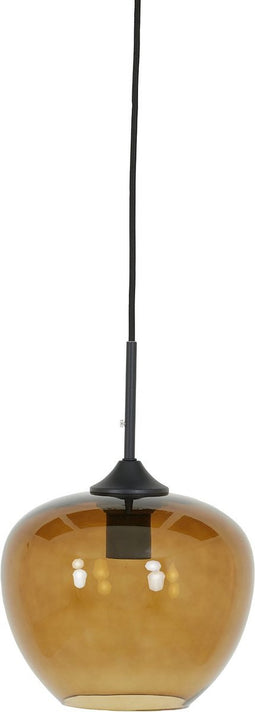 Light & Living Hanglamp Mayson - Bruin Glas - Ø23cm - Modern - Hanglampen Eetkamer, Slaapkamer, Woonkamer