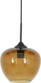 Light & Living Hanglamp Mayson - Bruin Glas - Ø23cm - Modern - Hanglampen Eetkamer, Slaapkamer, Woonkamer