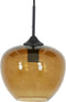 Light & Living Hanglamp Mayson - Bruin Glas - Ø23cm - Modern - Hanglampen Eetkamer, Slaapkamer, Woonkamer