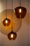 Light & Living Hanglamp Mayson - Bruin Glas - Ø23cm - Modern - Hanglampen Eetkamer, Slaapkamer, Woonkamer