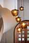Light & Living Hanglamp Mayson - Bruin Glas - Ø30cm - Modern - Hanglampen Eetkamer, Slaapkamer, Woonkamer