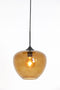 Light & Living Hanglamp Mayson - Bruin Glas - Ø30cm - Modern - Hanglampen Eetkamer, Slaapkamer, Woonkamer