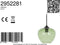 Light & Living Hanglamp Mayson - Glas Groen - Ø23cm - Modern - Hanglampen Eetkamer, Slaapkamer, Woonkamer