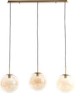 Light & Living Hanglamp Medina - 3-Lamps - Amber/Goud