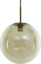 Light & Living Hanglamp Medina - Glas Amber - Ø40cm - Modern - Hanglampen Eetkamer, Slaapkamer, Woonkamer