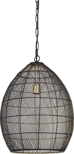 Light & Living Hanglamp Meya - Zwart - Ø40cm - Modern - Hanglampen Eetkamer, Slaapkamer, Woonkamer