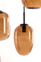 Light & Living Hanglamp Mezza - Glas - 10-lamps - Bruin