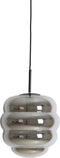 Light & Living Hanglamp Misty - Smoke Glas - 30x30x37cm - Modern - Hanglampen Eetkamer, Slaapkamer, Woonkamer