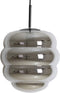Light & Living Hanglamp Misty - Smoke Glas - 30x30x37cm - Modern - Hanglampen Eetkamer, Slaapkamer, Woonkamer