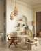 Light & Living Hanglamp Nakisha - Bruin - Ø31cm - Modern - Hanglampen Eetkamer, Slaapkamer, Woonkamer